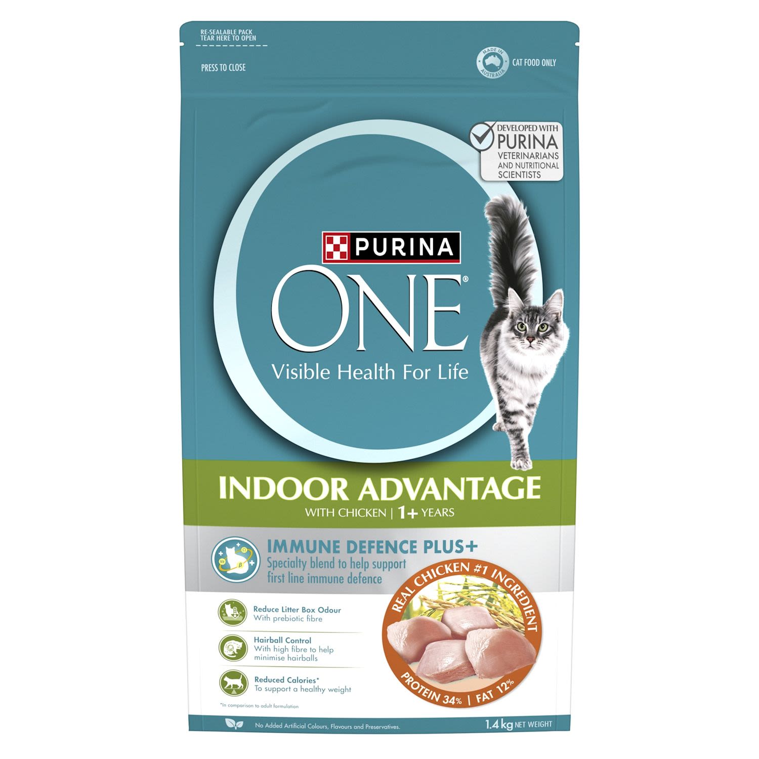Purina One Adult Indoor Advantage With Chicken Dry Cat Food Bag
