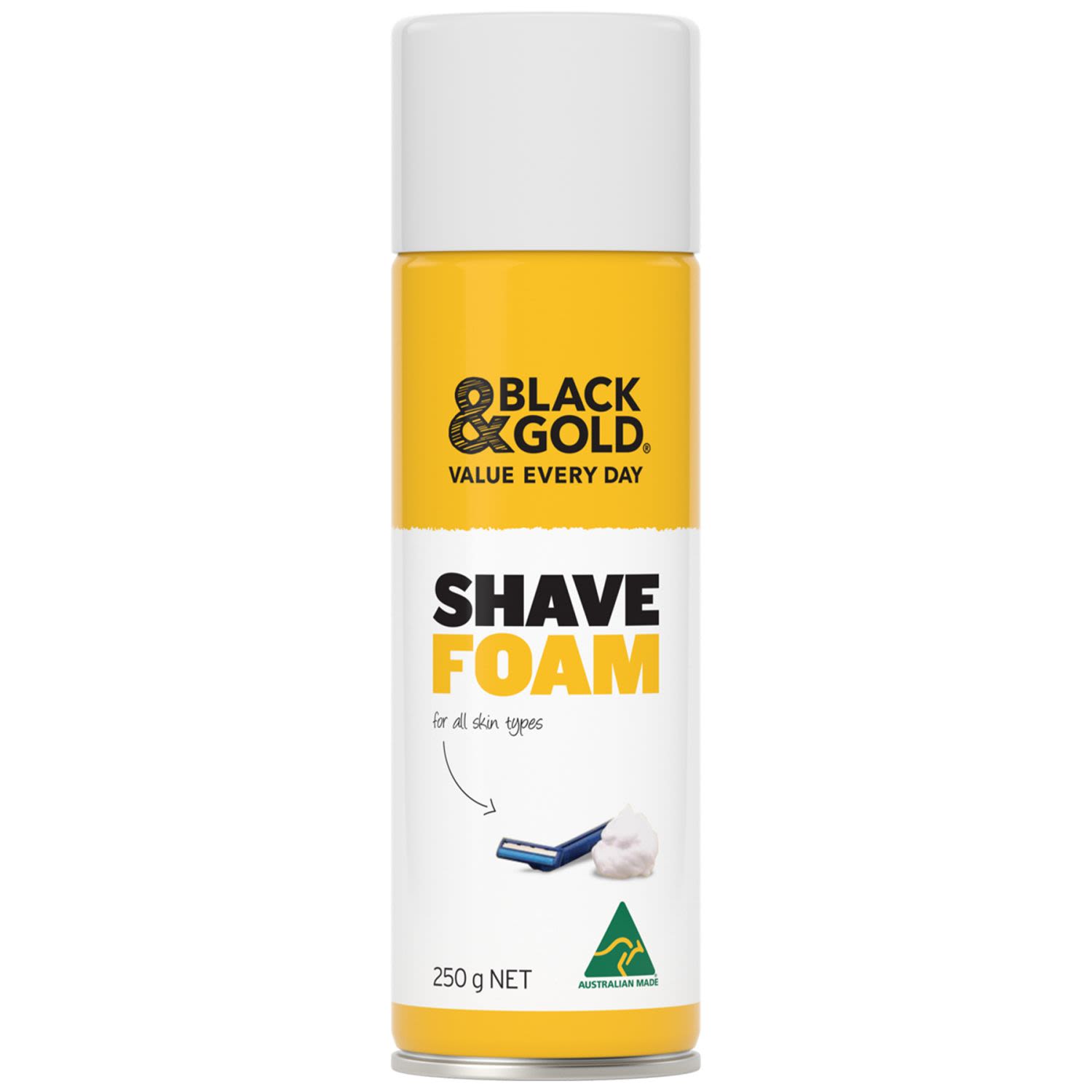 Black & Gold Shaving Foam, 250 Gram