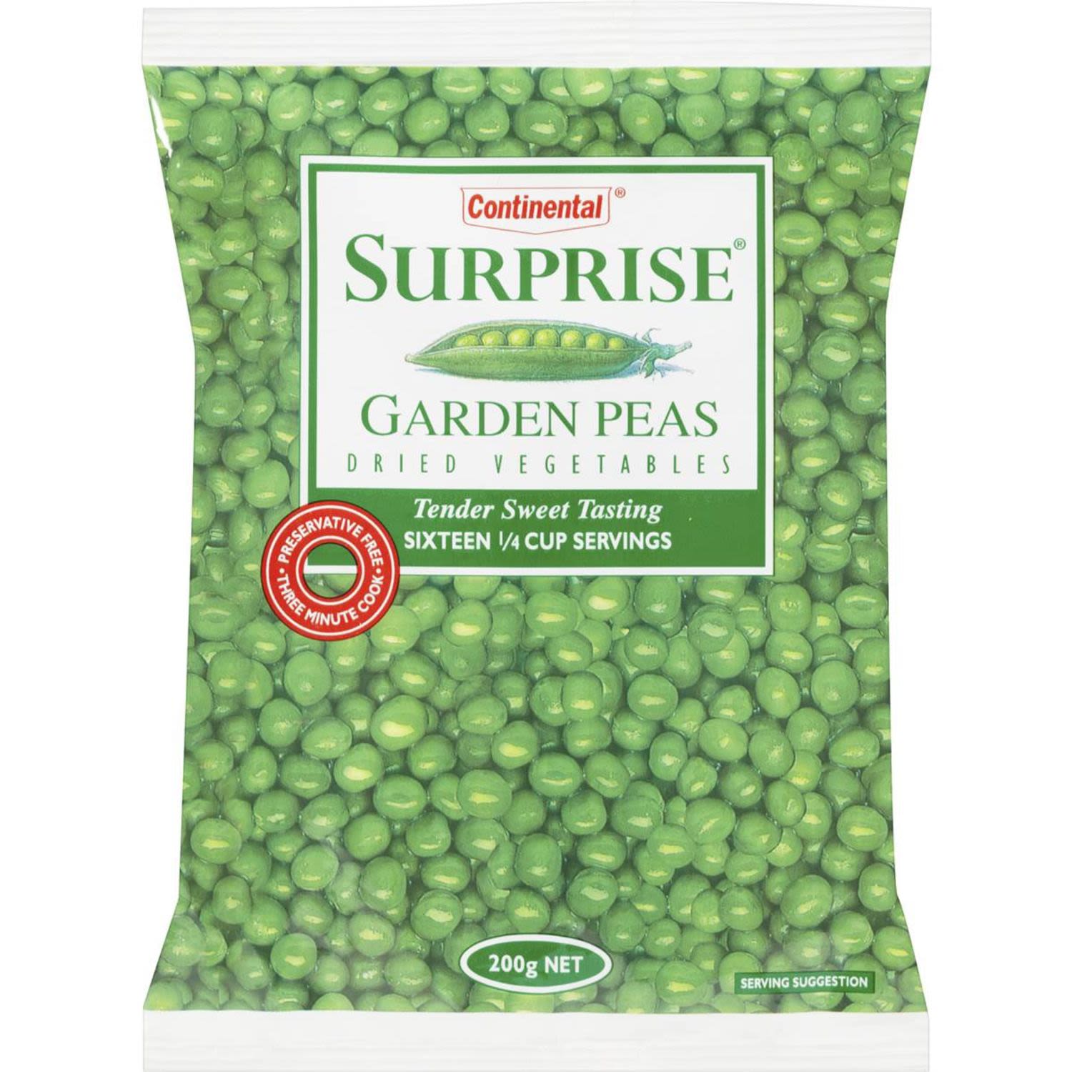 Continental Surprise Garden Peas, 100 Gram