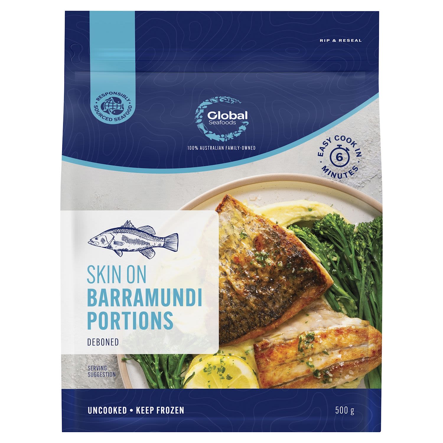 Global Seafoods Barramundi Skin On