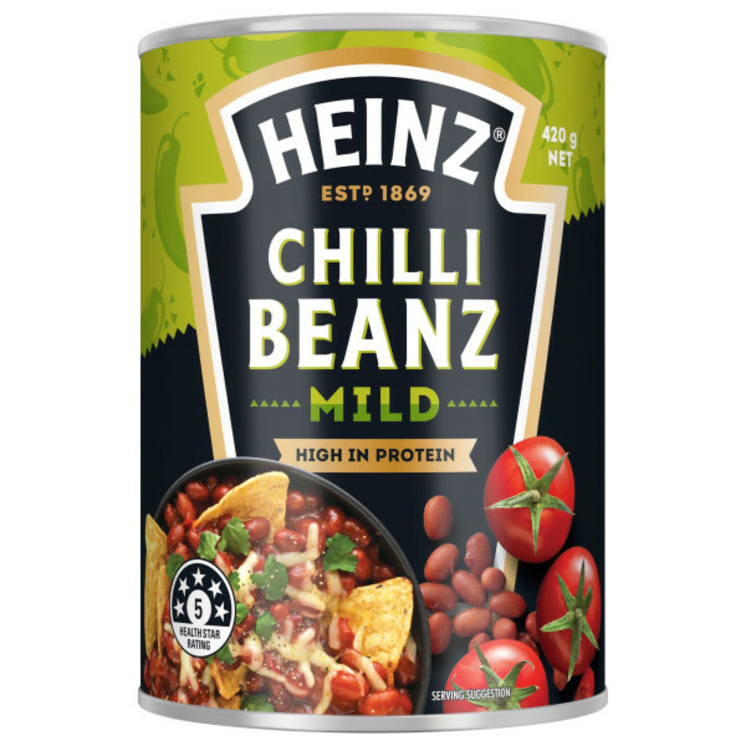 Heinz Mexican Chilli Beanz Mild, 420 Gram