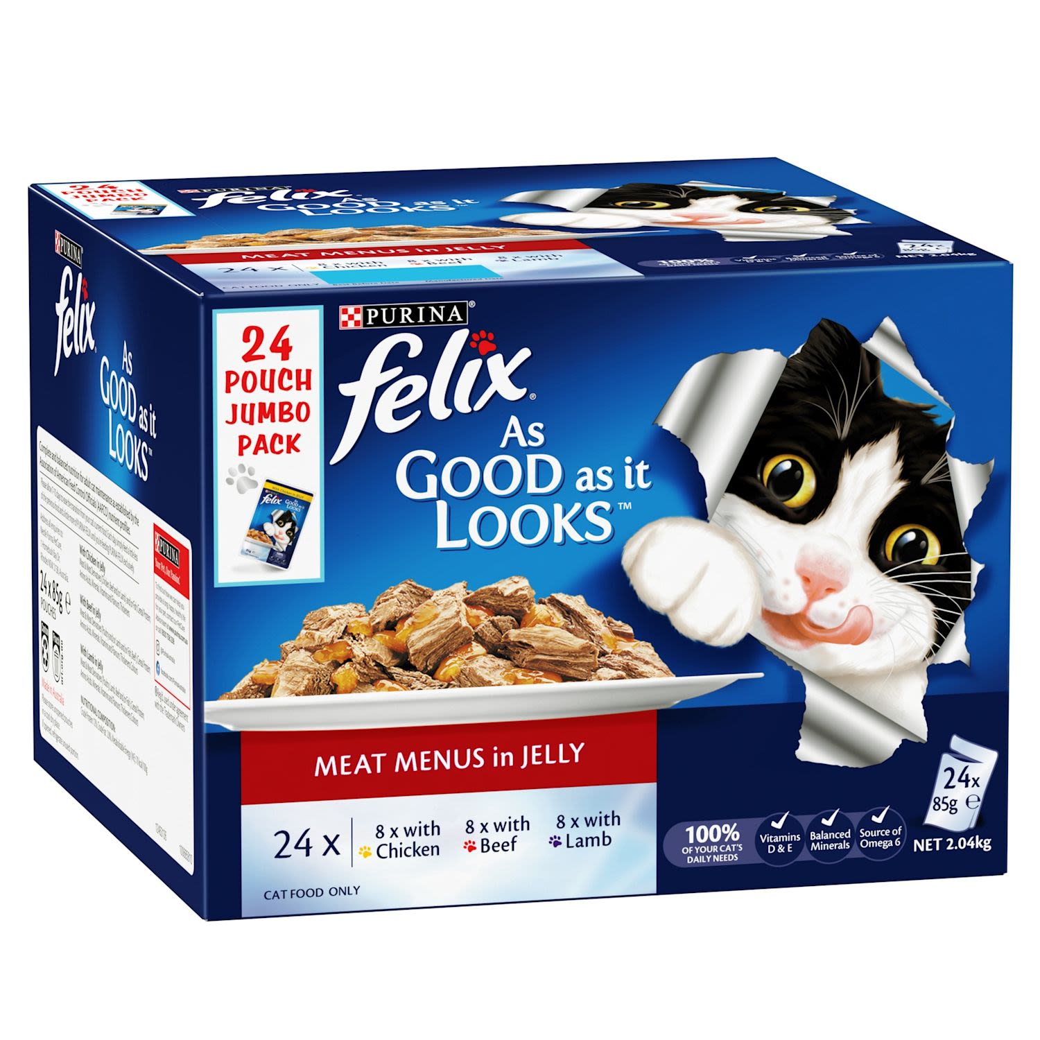 Felix Adult As Good as it Looks Meat Menus in Jelly Wet Cat Food
