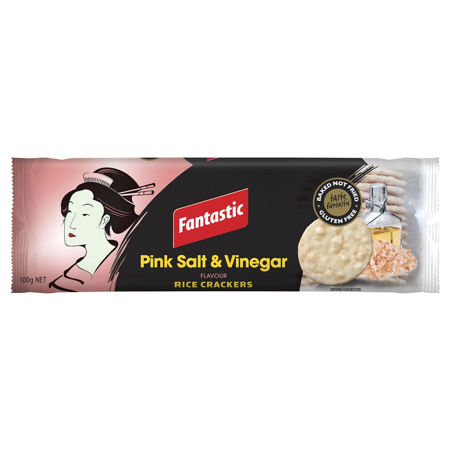 Fantastic Rice Crackers Pink Salt & Vinegar