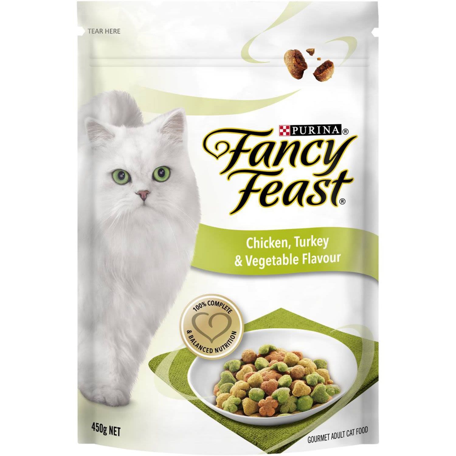 Fancy Feast Adult Cat Food Chicken Turkey & Vegtables, 450 Gram