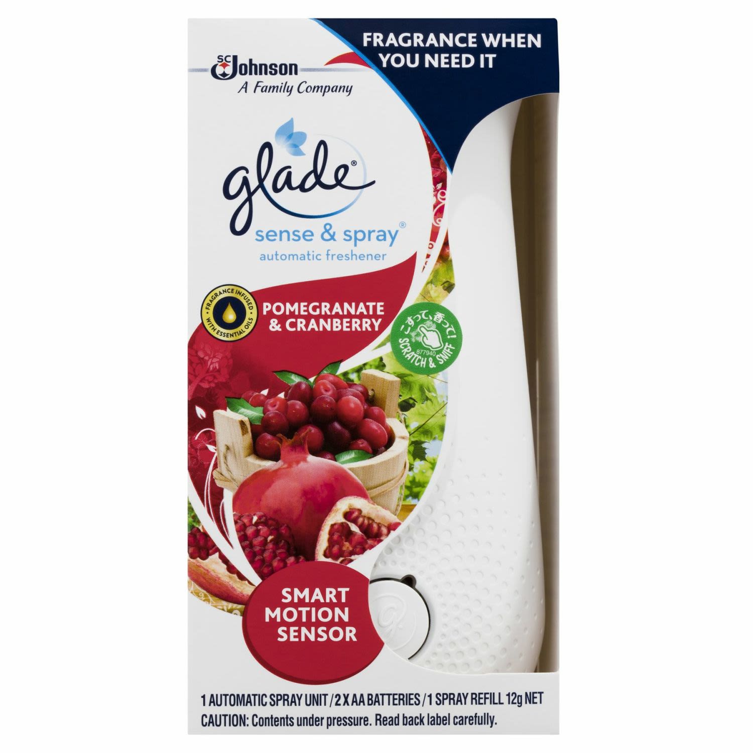 Glade Sense & Spray Automatic Freshener Pomegranate & Cranberry