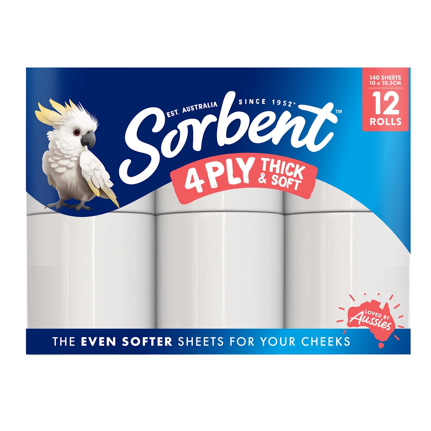 Sorbent Toilet Tissue Thick & Soft White 4-Ply