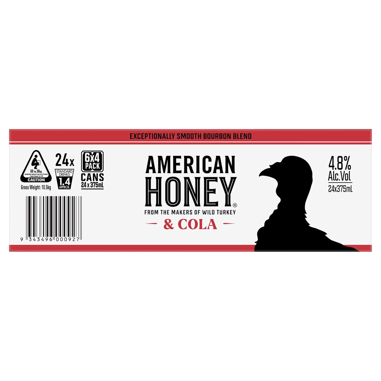 Wild Turkey American Honey Liqueur & Cola Can 375mL 