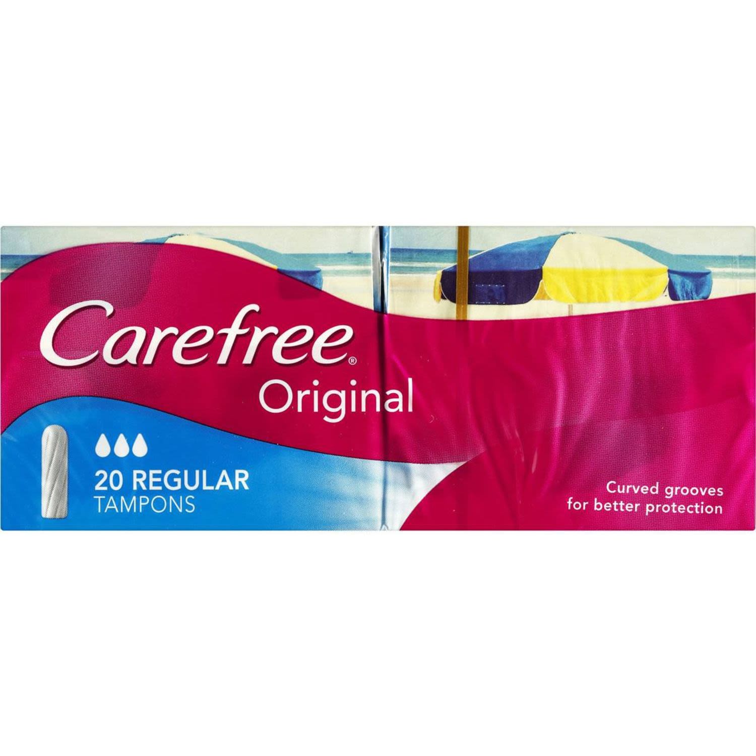 Carefree Original Tampons Regular, 20 Each