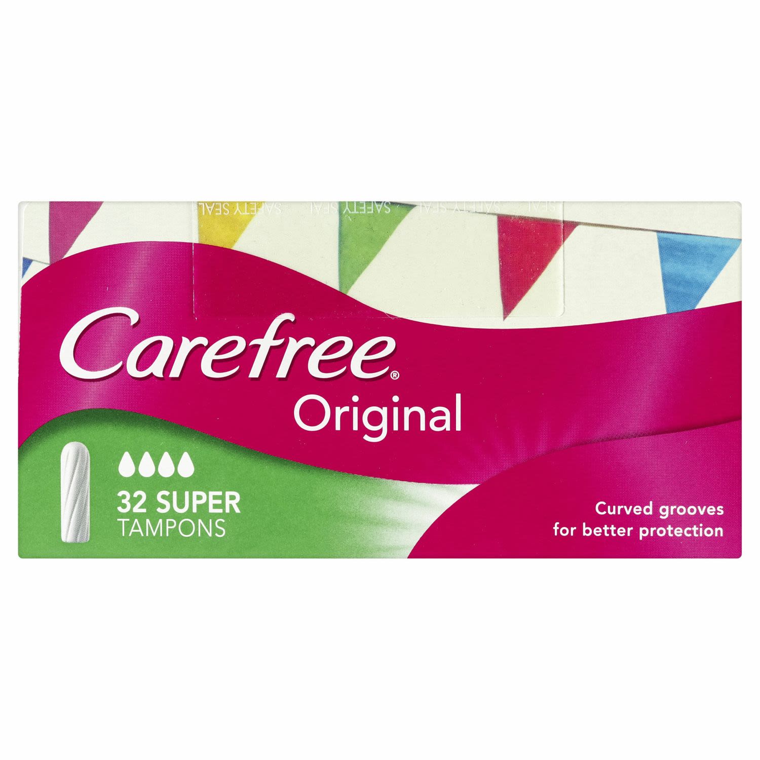 Carefree Original Tampons Super, 32 Each