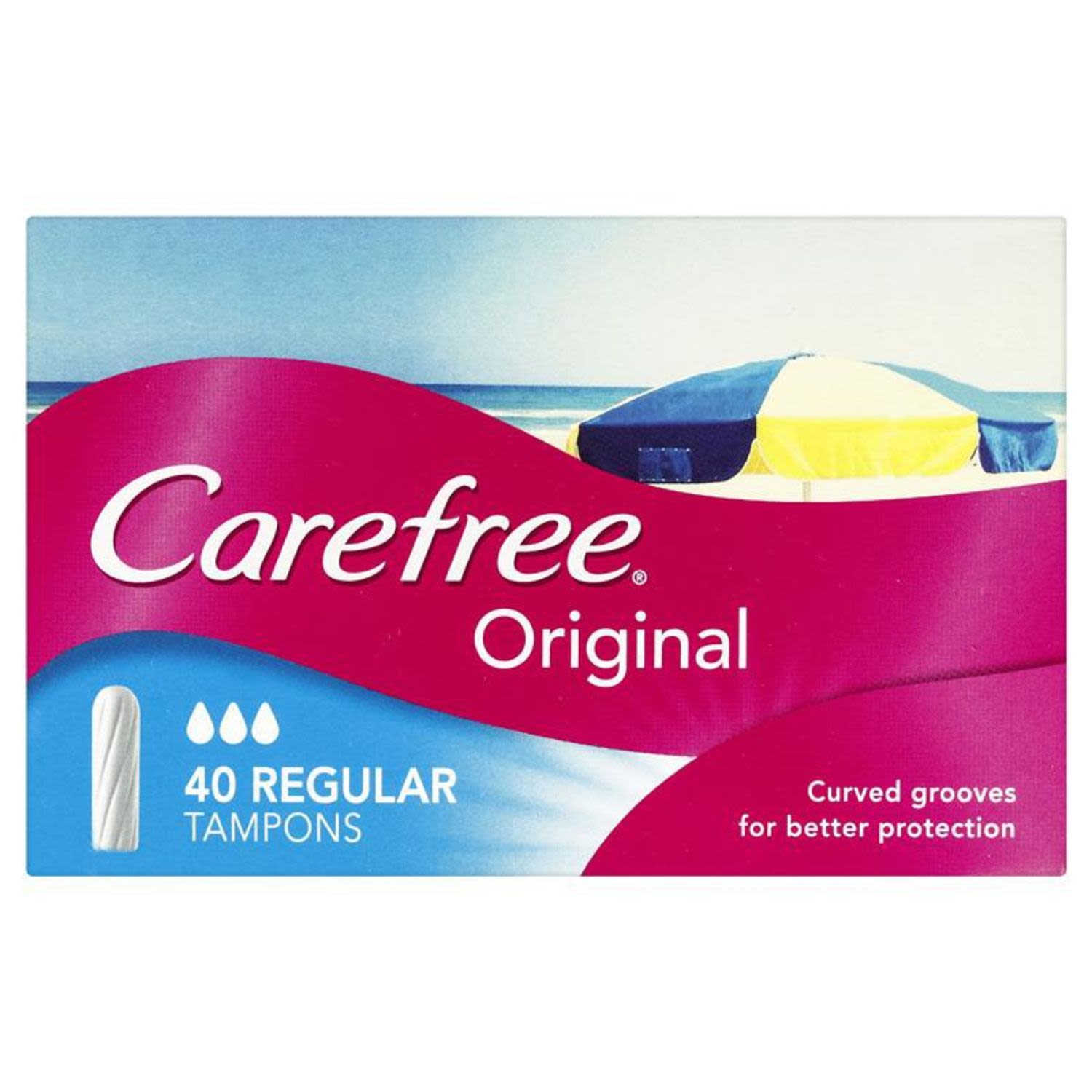 Carefree Tampons Regular, 40 Each