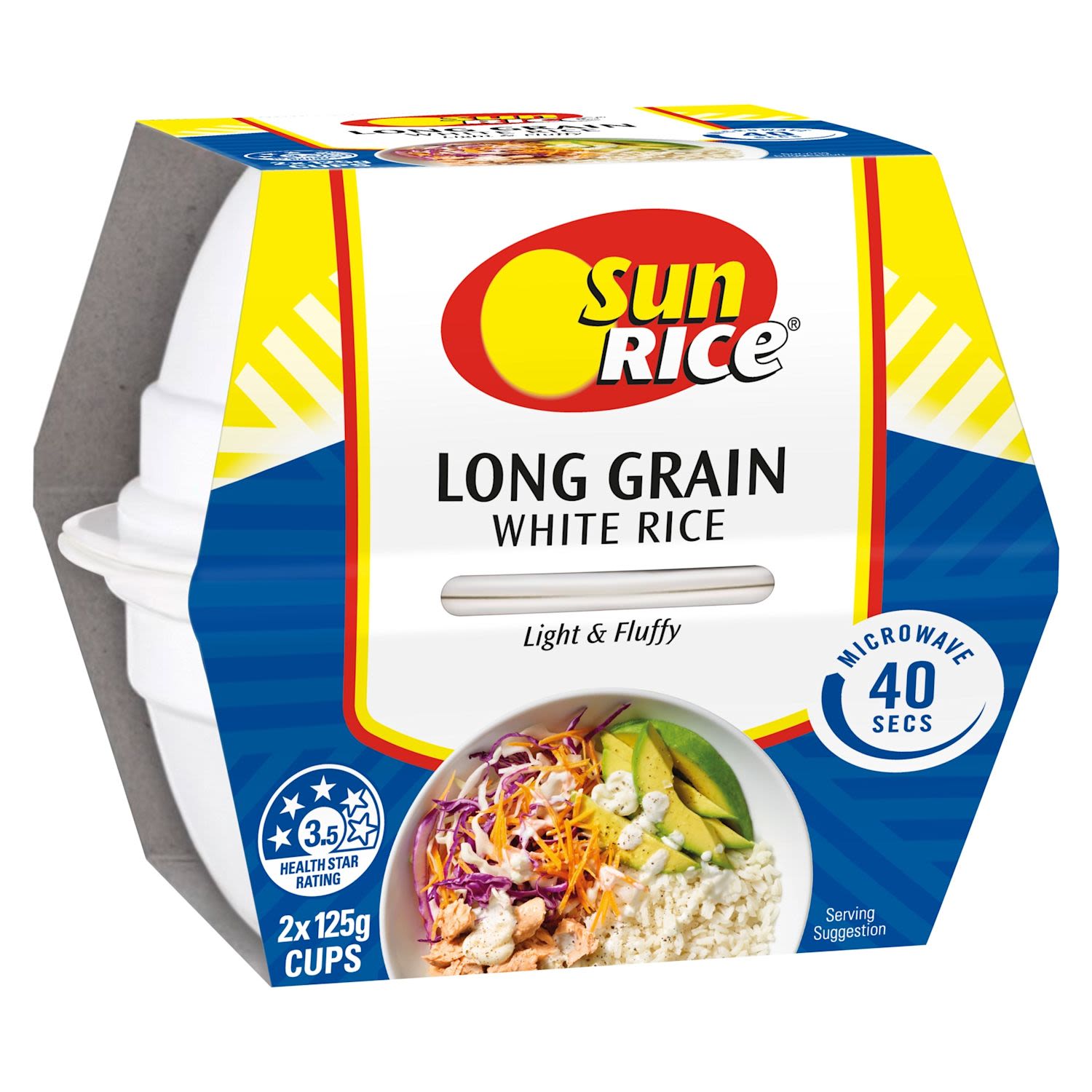 SunRice Quick Cups Microwave Long Grain White Rice