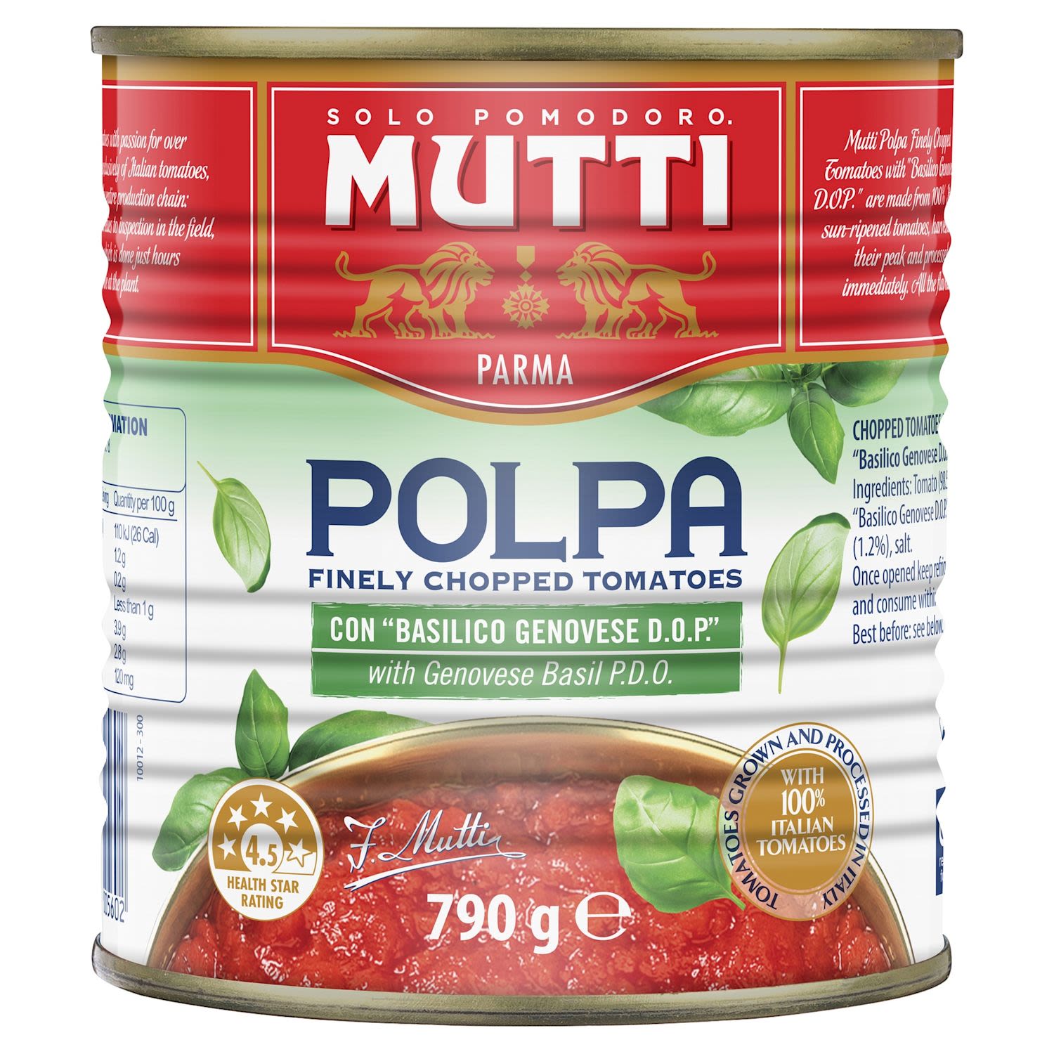 Mutti Polpa With Basil