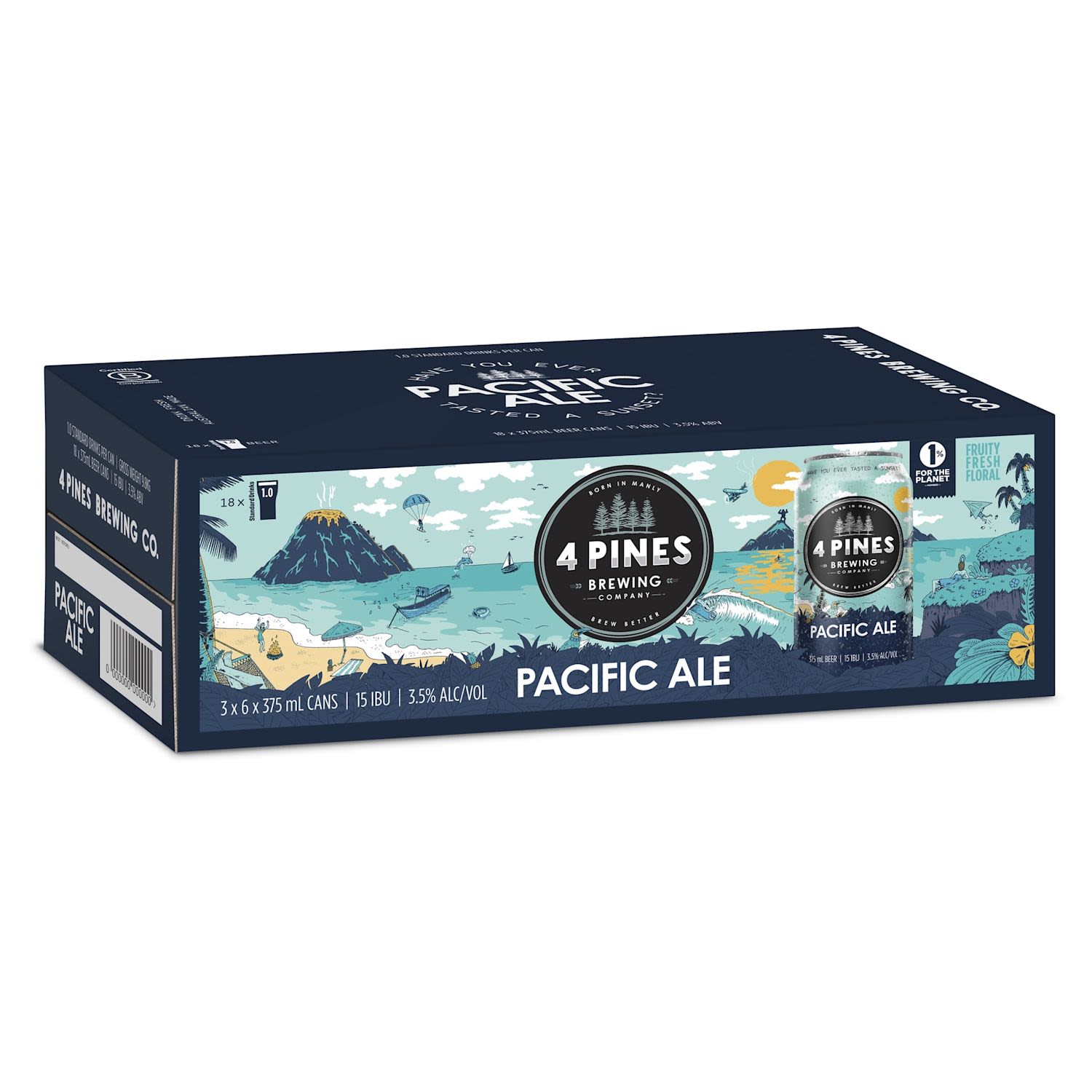 4 Pines Pacific Ale Can 375mL 18 Pack