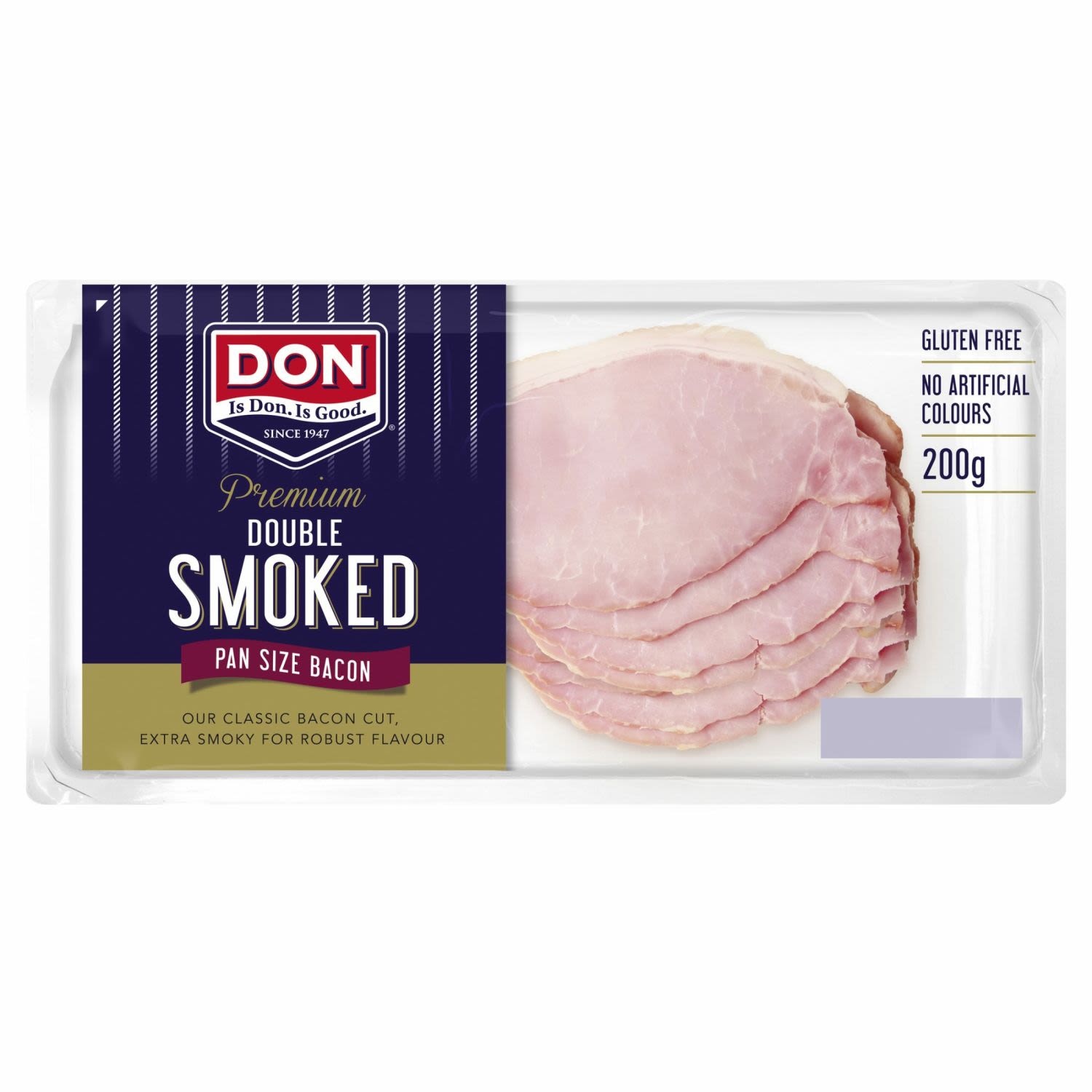 DON Bacon Double Smoked Pan Size, 200 Gram