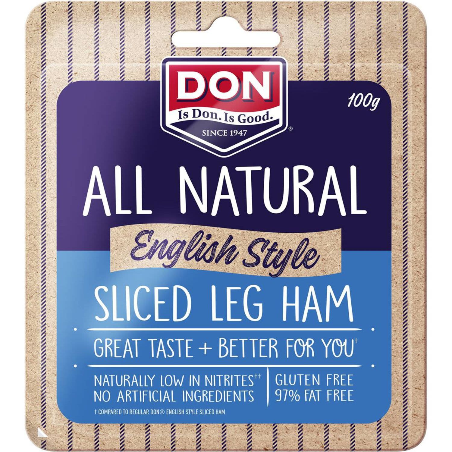 DON All Natural Ham English, 100 Gram