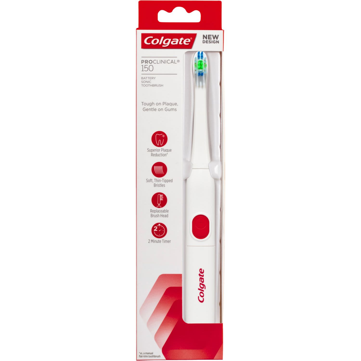 Colgate Pro Clinical 150 Electric Battery Sonic Toothbrush Soft, 1 Each