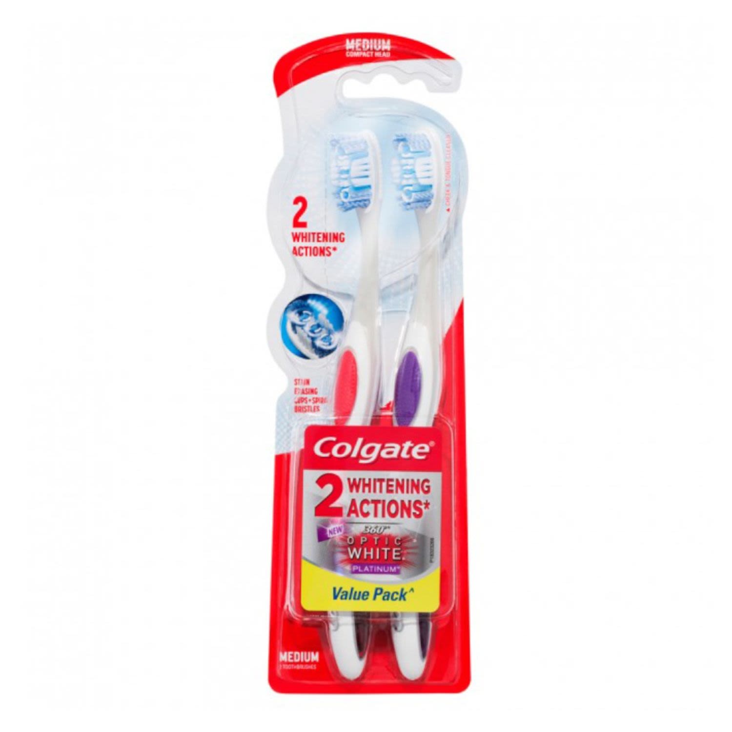 Colgate Toothbrush Optic White Medium, 1 Each