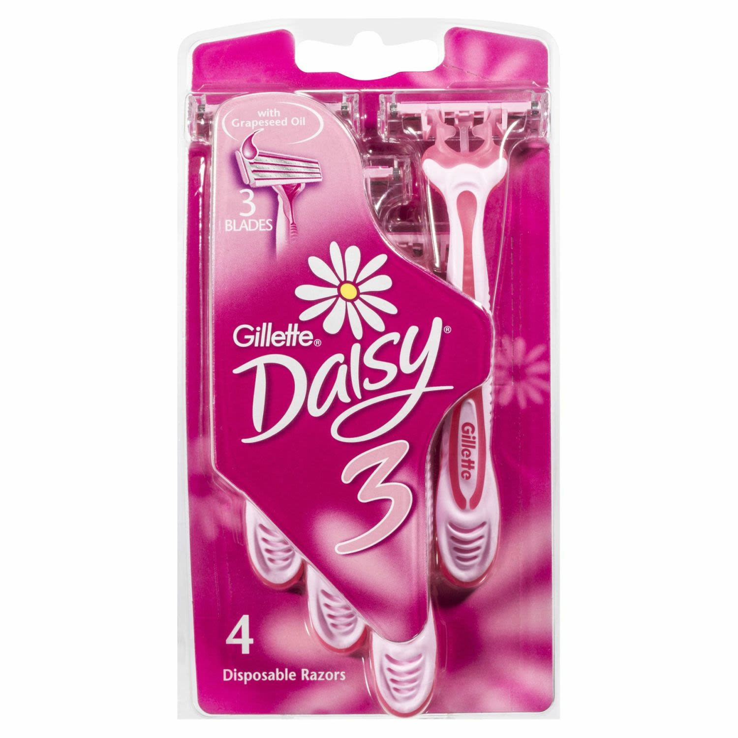 Gillette Venus Daisy 3 Disposable Razors, 4 Each