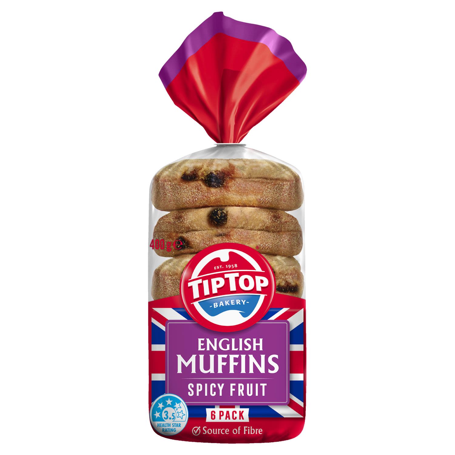 Tip Top Muffins Spicy Fruit, 6 Each