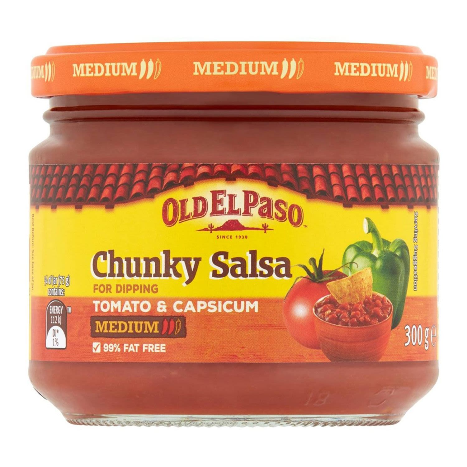 Old El Paso Mexican Chunky Tomato Salsa Dip Medium, 300 Gram