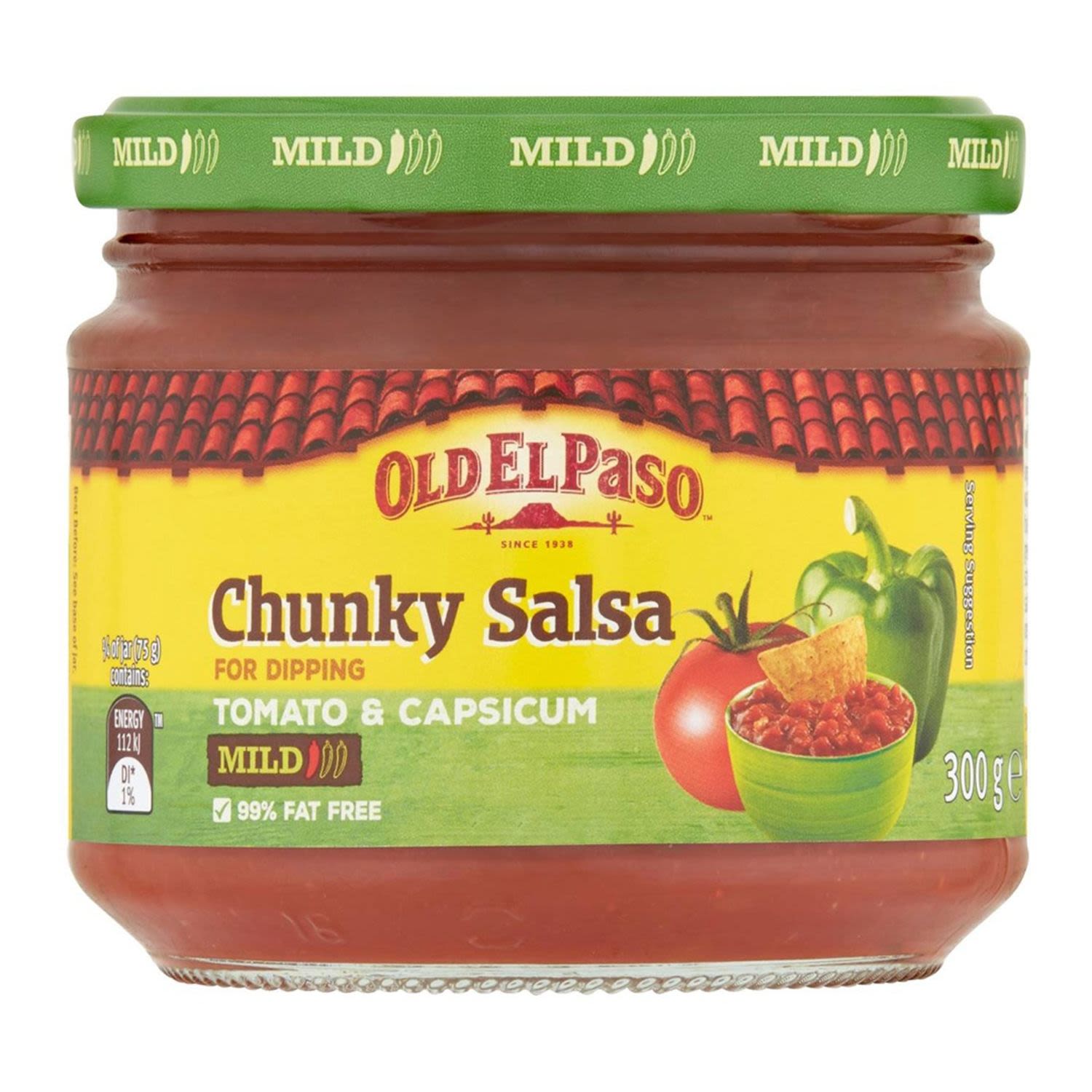 Old El Paso Mexican Chunky Tomato Salsa Dip Mild, 300 Gram