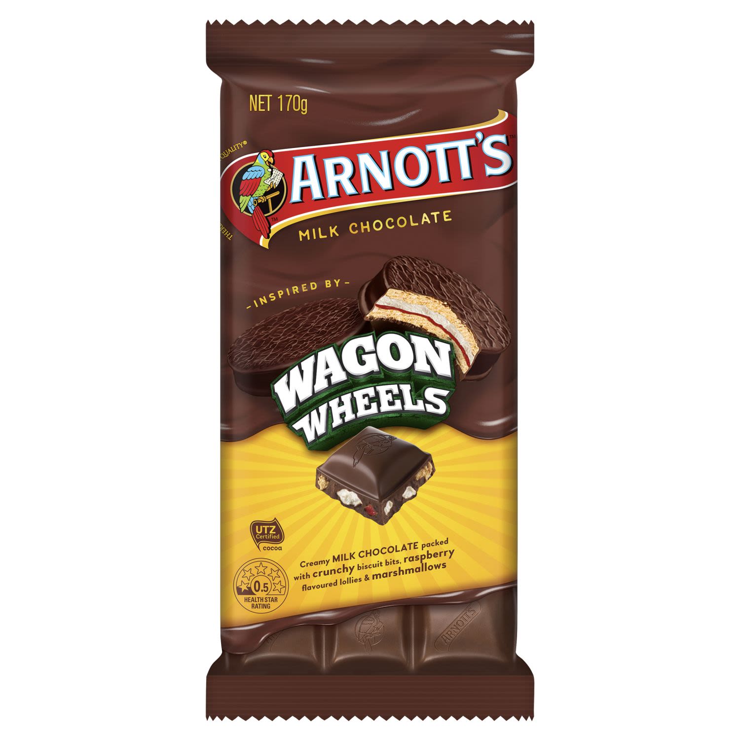 Arnott’s Chocolate Block Wagon Wheel, 170 Gram