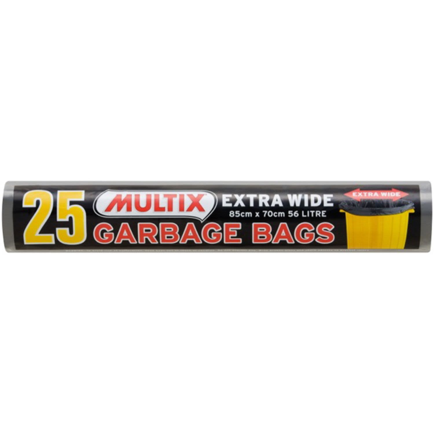 Multix Extra Wide Roll Garbage Bags, 25 Each