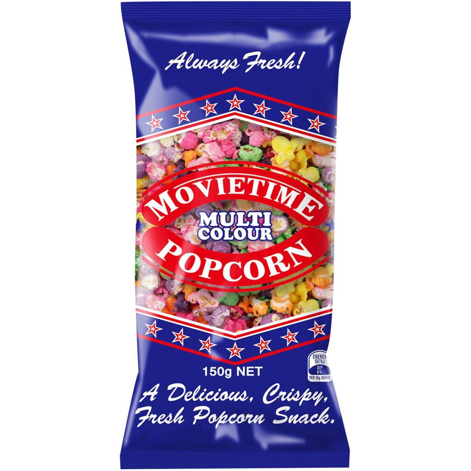 Movietime Popcorn Bag Multi Coloured, 150 Gram