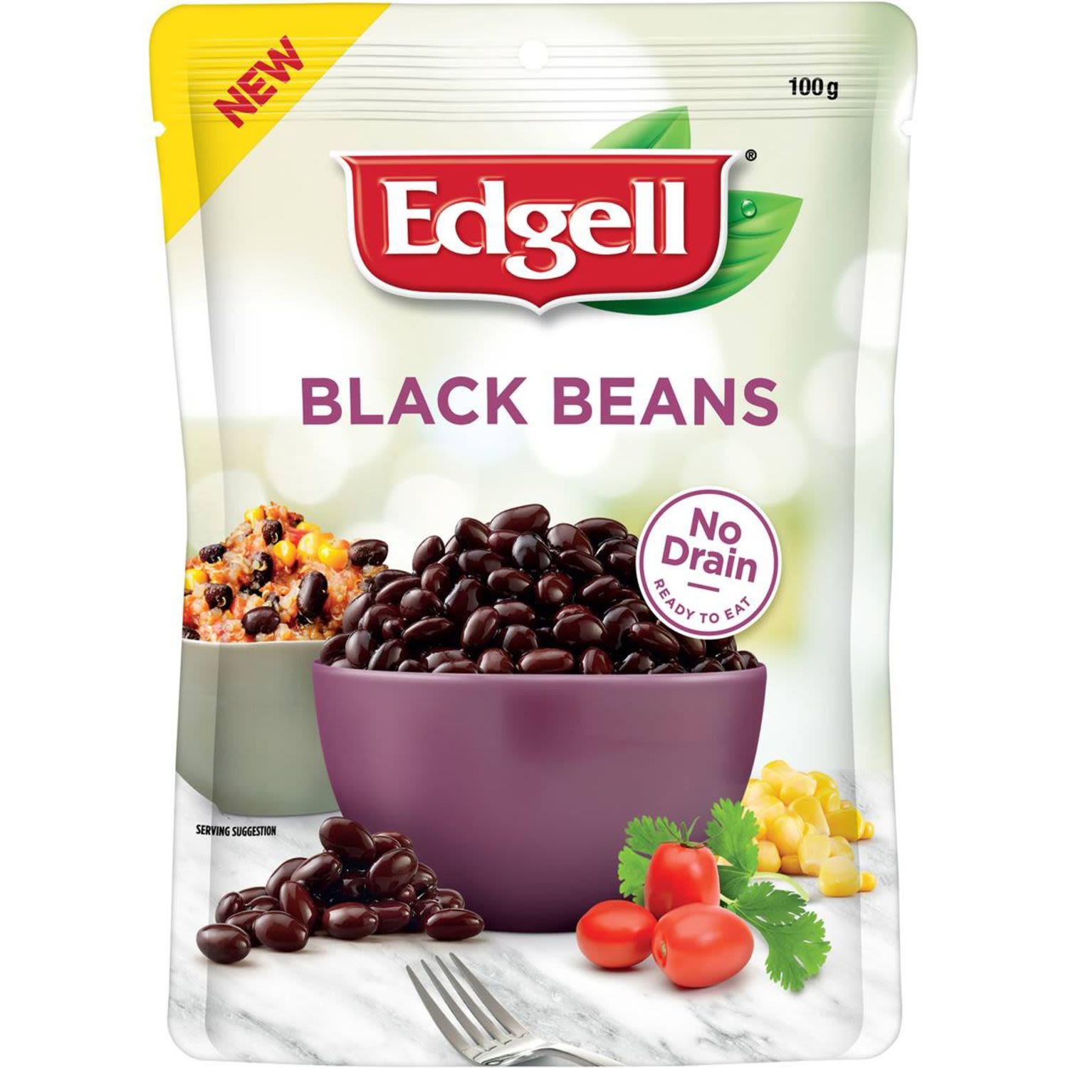 Edgell Black Bean Pouch, 100 Gram