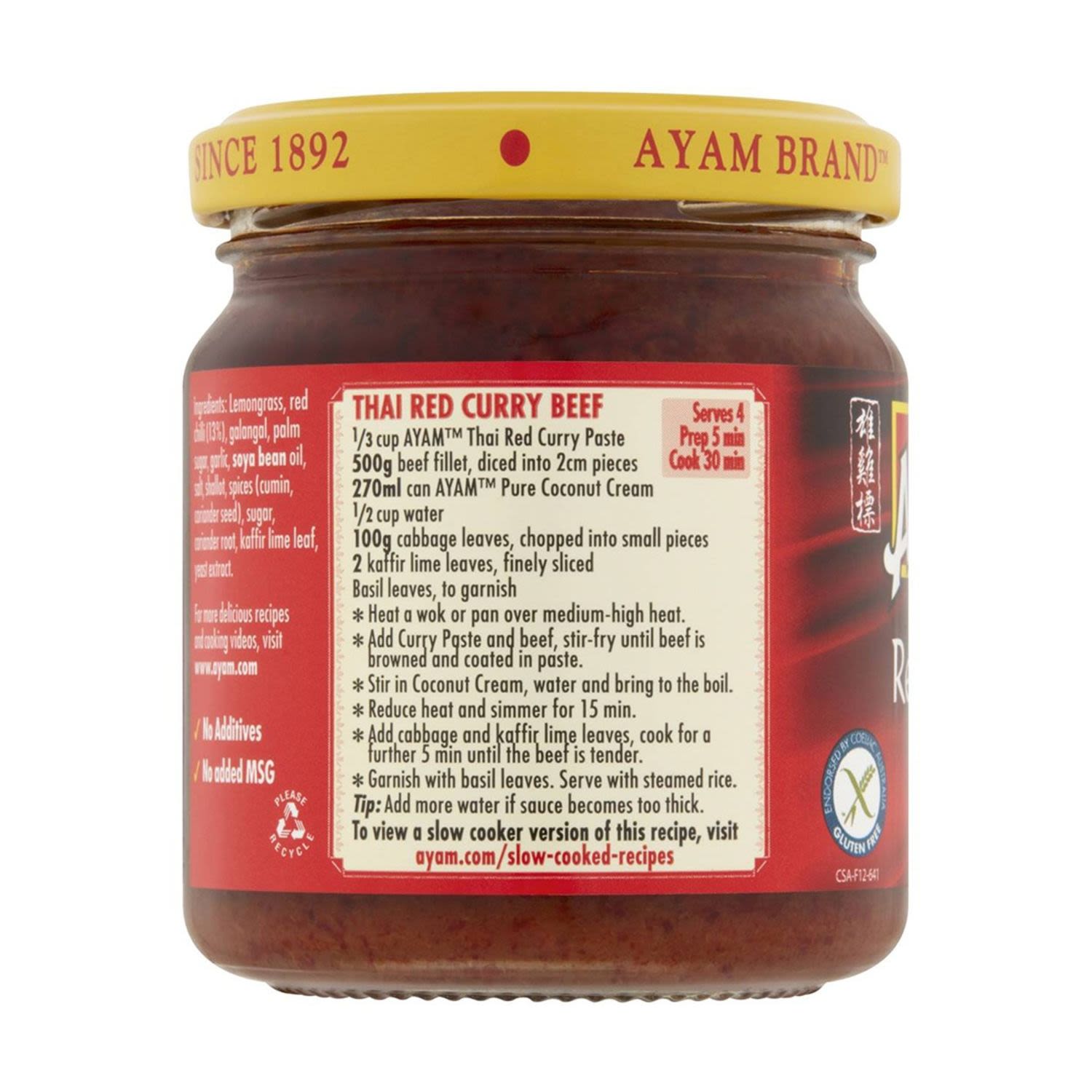 Ayam slow best sale cooker red curry