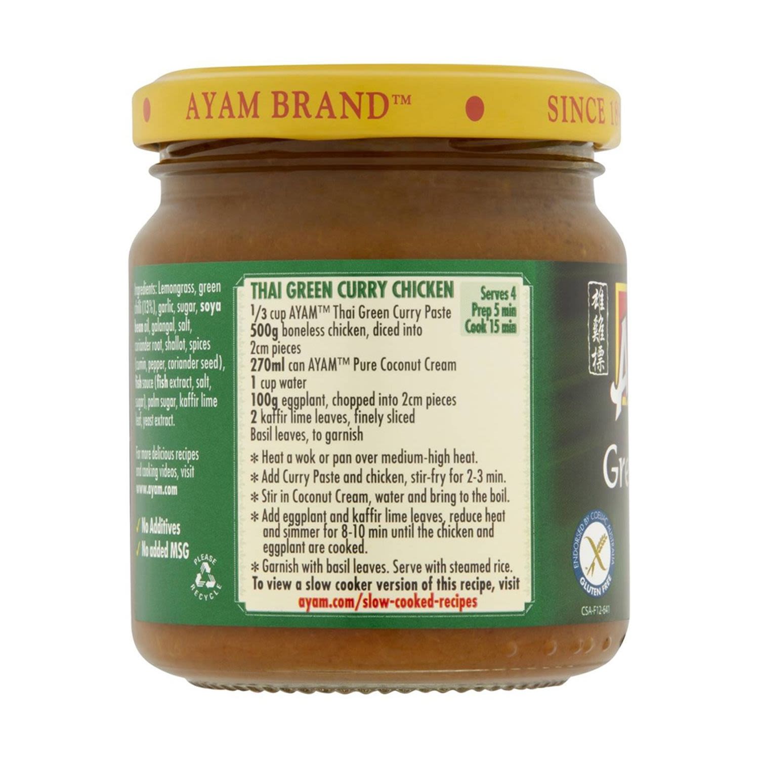 Valcom green best sale curry paste recipe