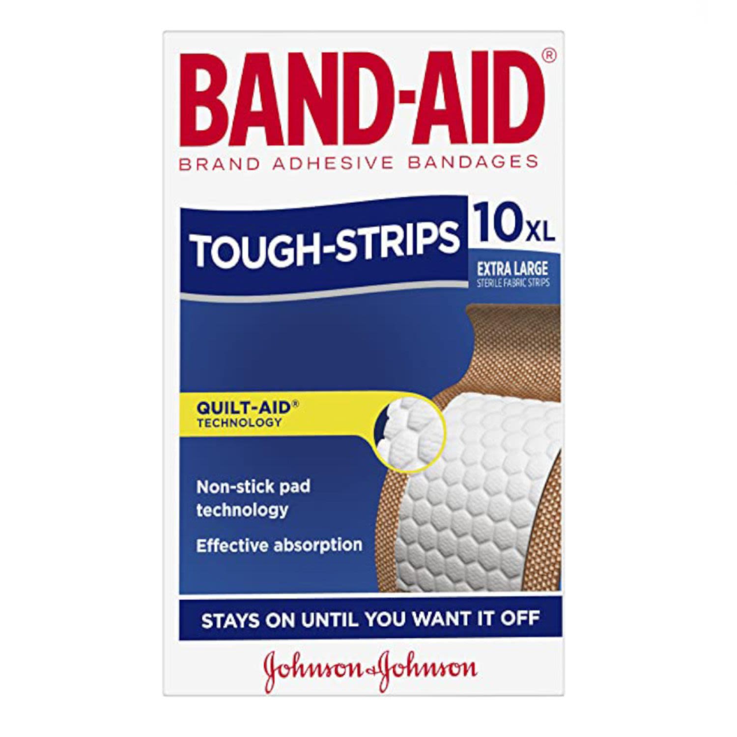 Band Aid Tough Strips Water Proof Extra Large, 10 Each