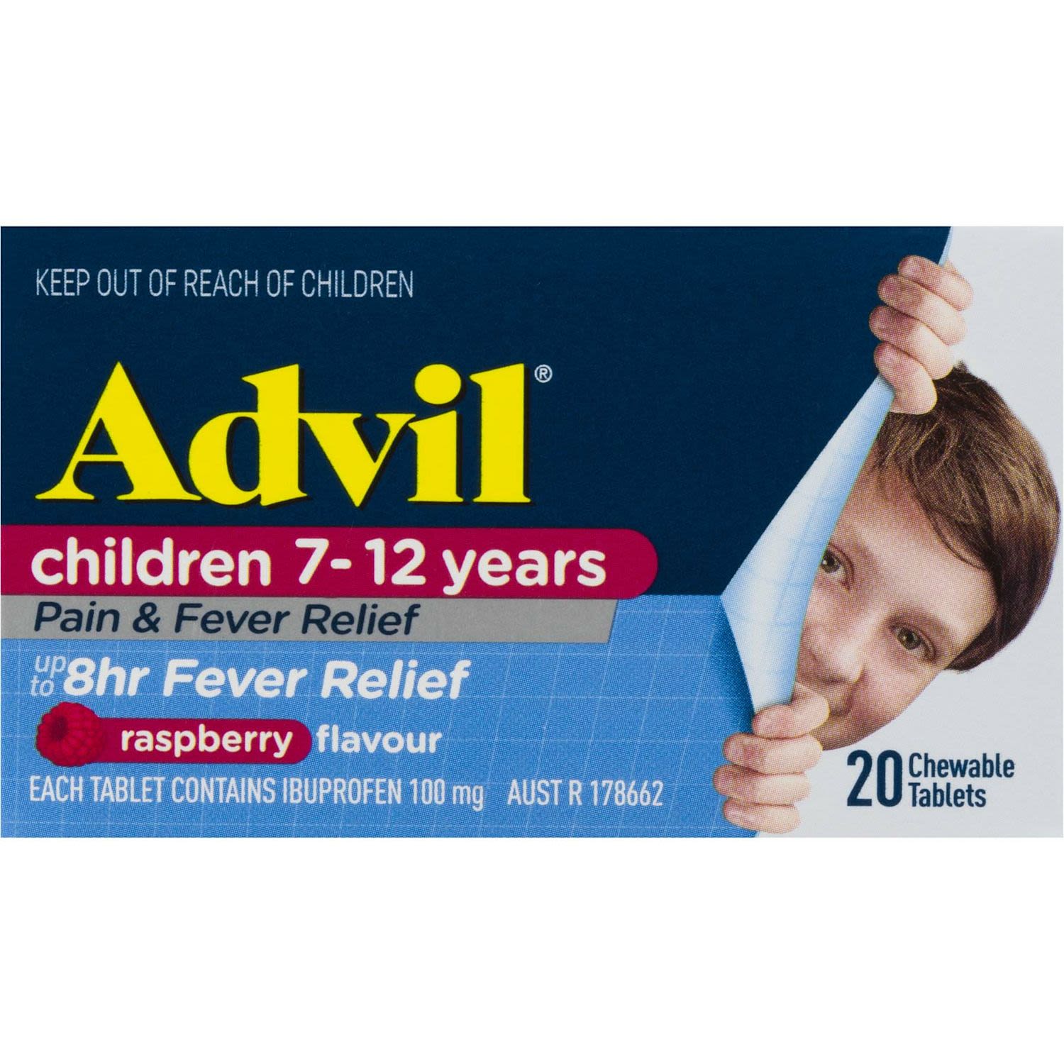 Advil Pain & Fever 7-12 Years Chewable, 20 Each