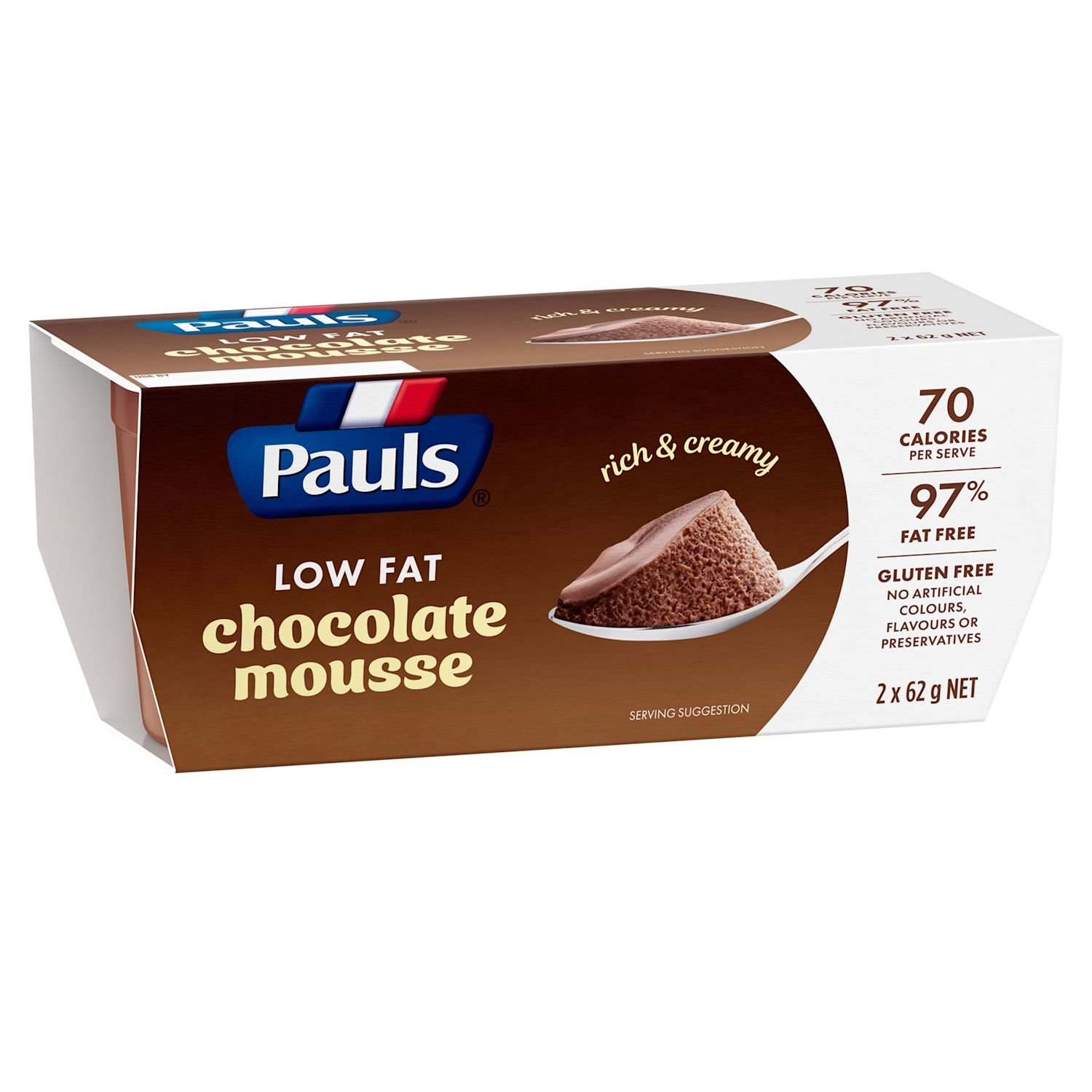Pauls Low Fat Chocolate Mousse, 2 Each