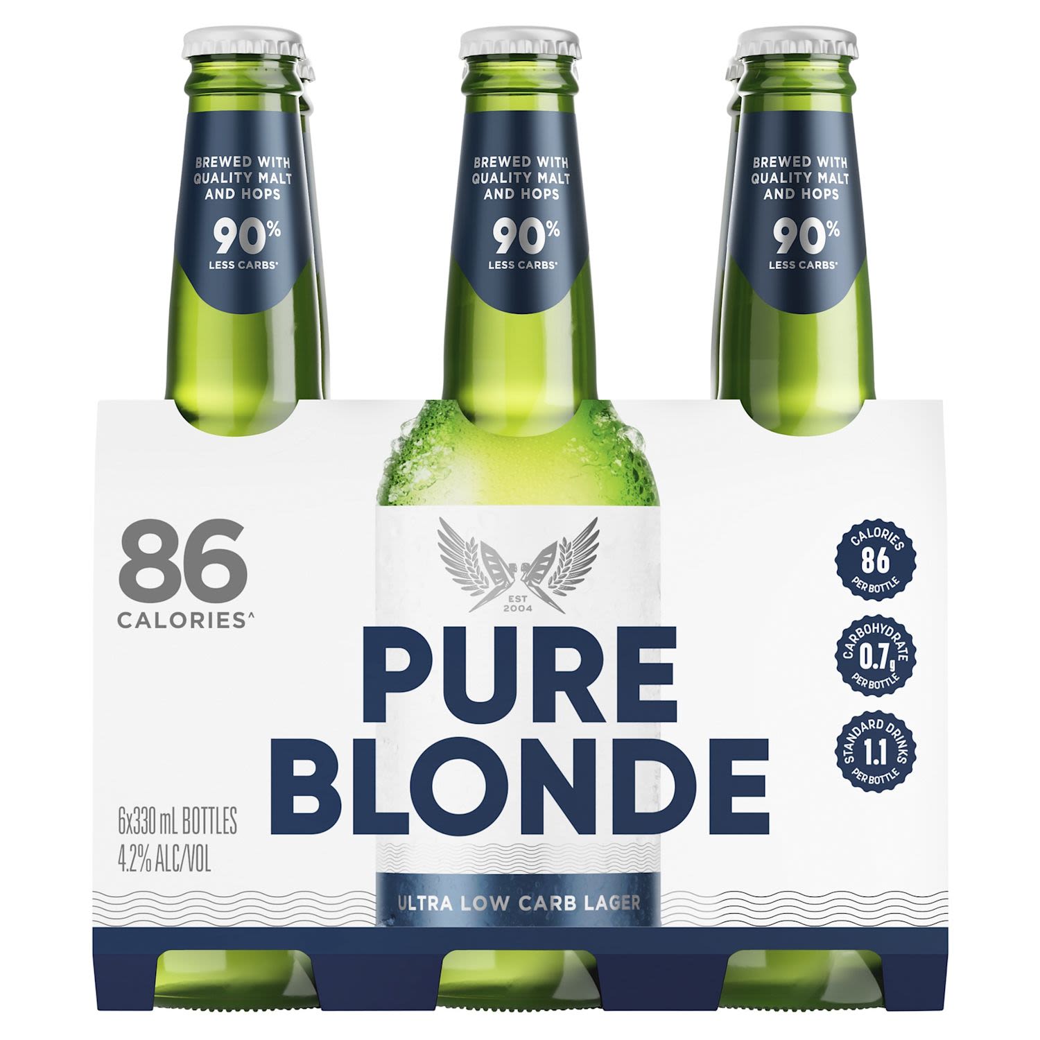 Pure Blonde Bottle 330mL 6 Pack