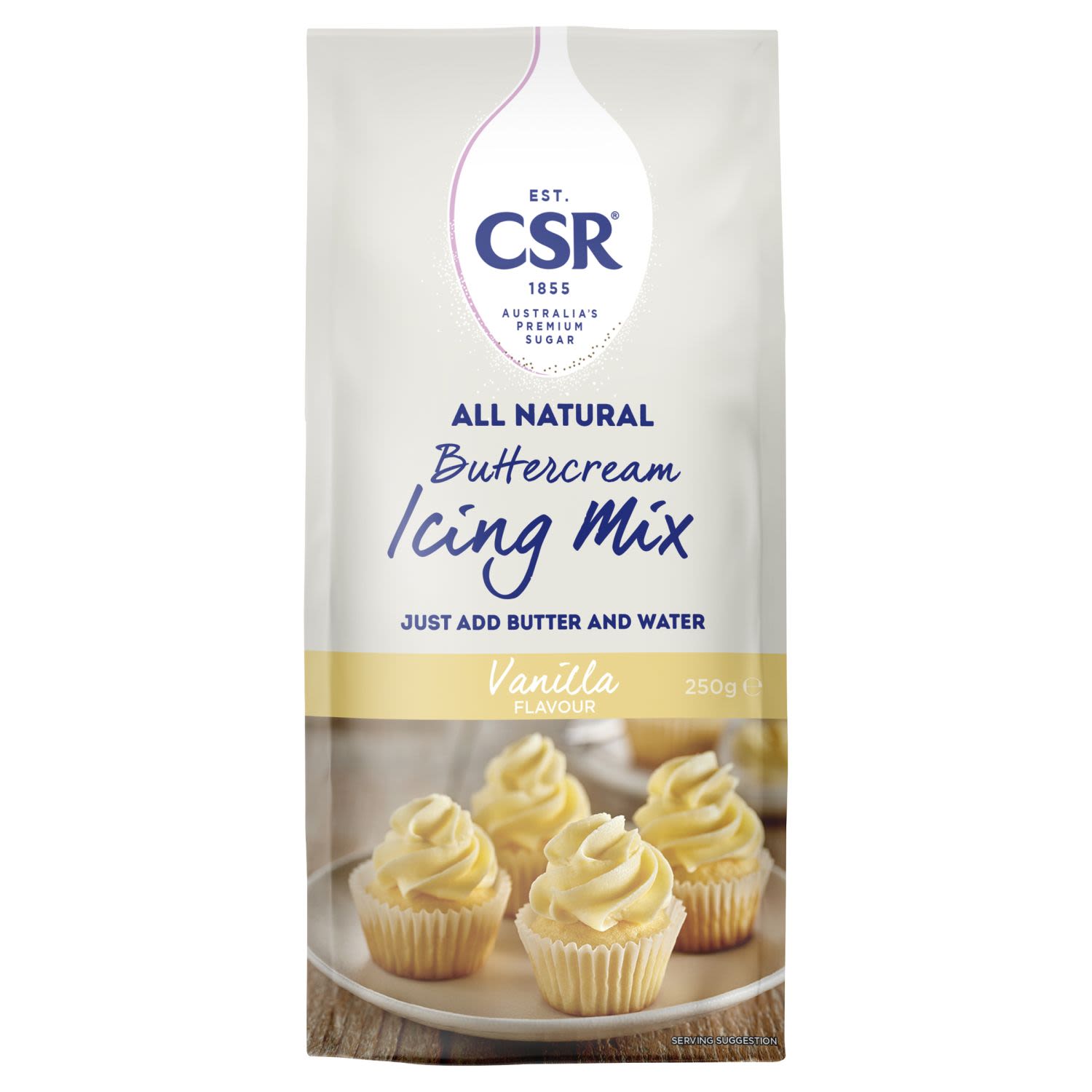 CSR All Natural Buttercream Icing Mix Vanilla, 250 Gram