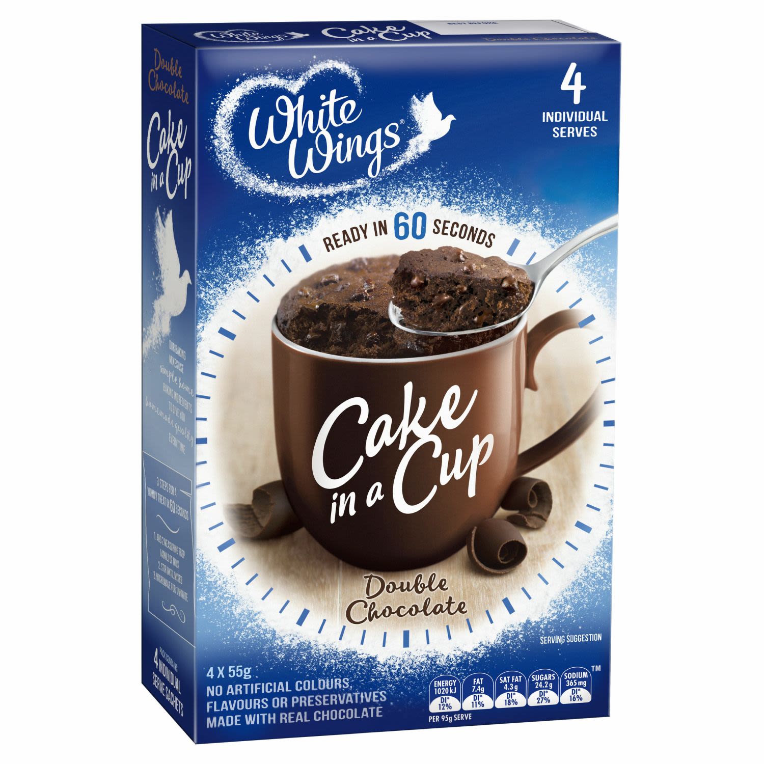 White Wings Cake In A Cup Double Chocolate, 220 Gram