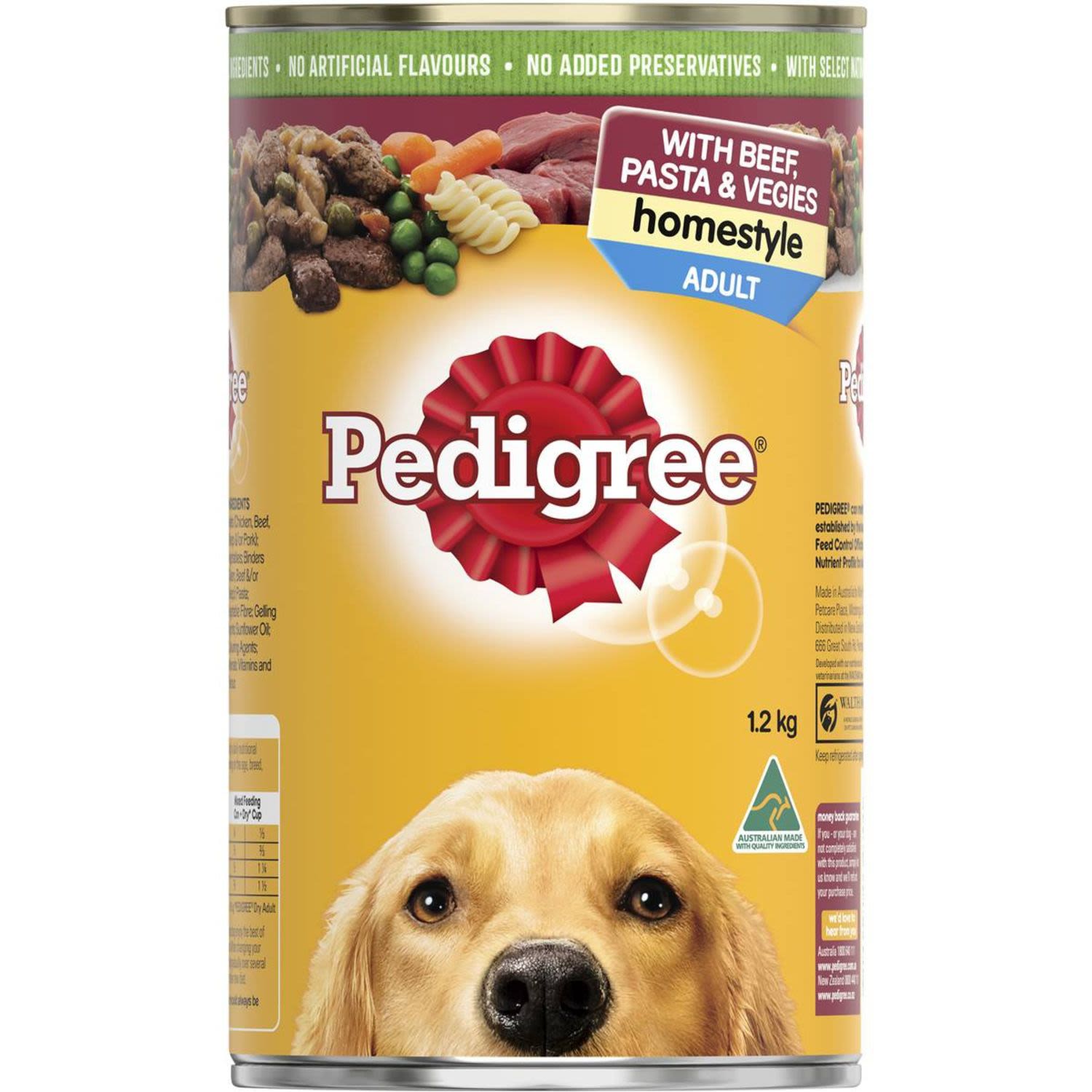 Pedigree Homestyle With Beef Pasta & Veggies Wet Dog Food Can, 1.2 Kilogram