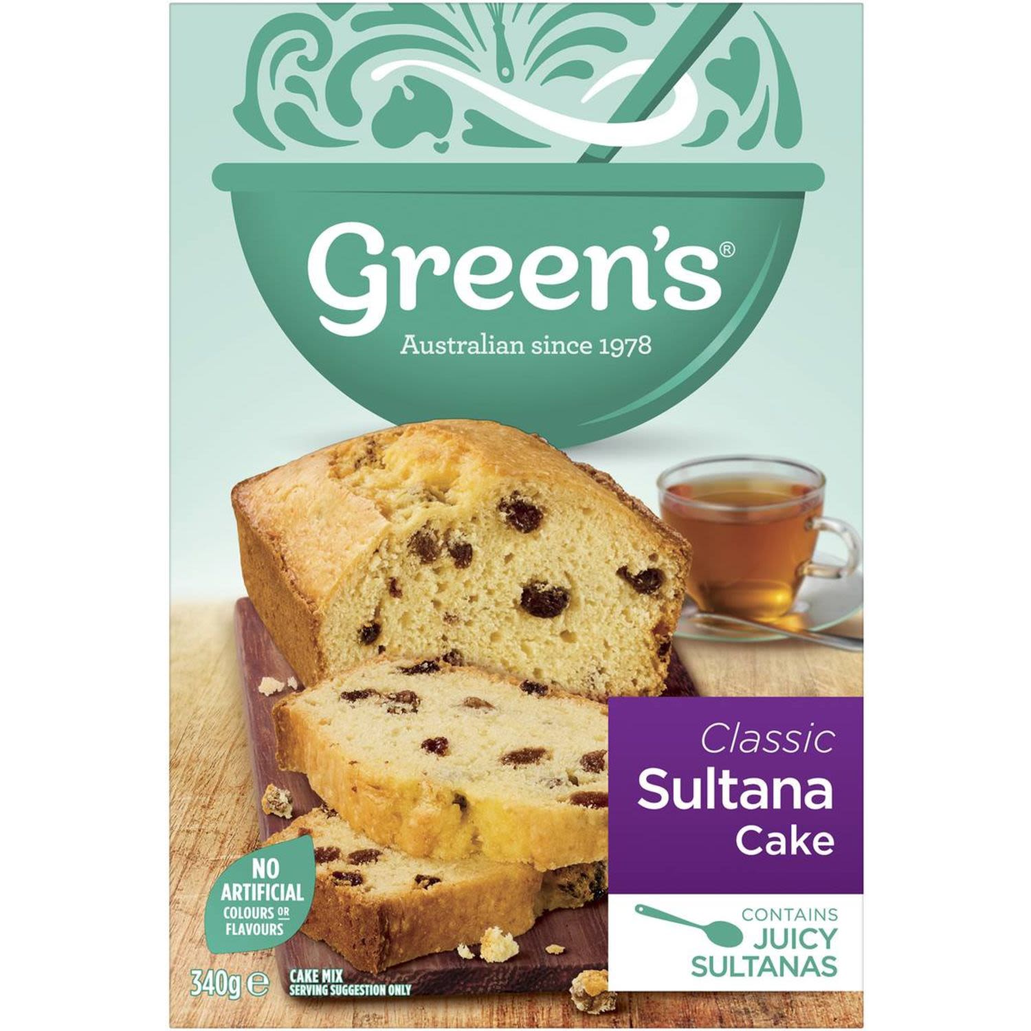 Green's Cake Mix Traditional Sultana, 340 Gram