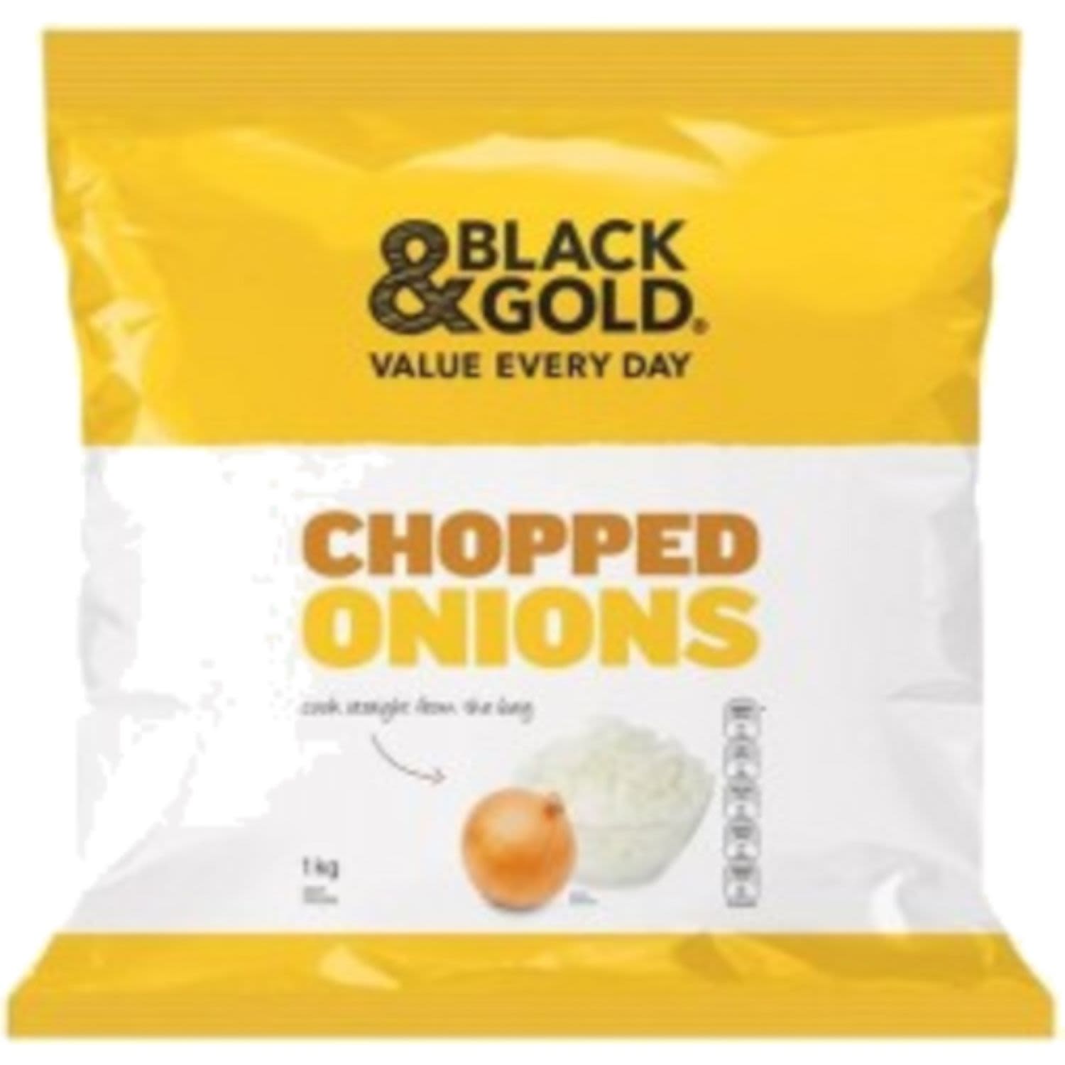 Black & Gold Chopped Onions, 1 Kilogram