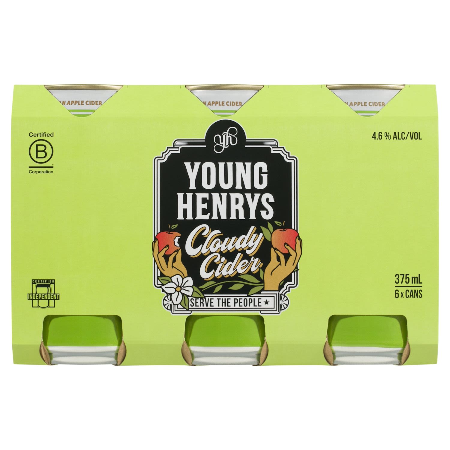 Young Henry's Cloudy Cider Can 375mL 6 Pack