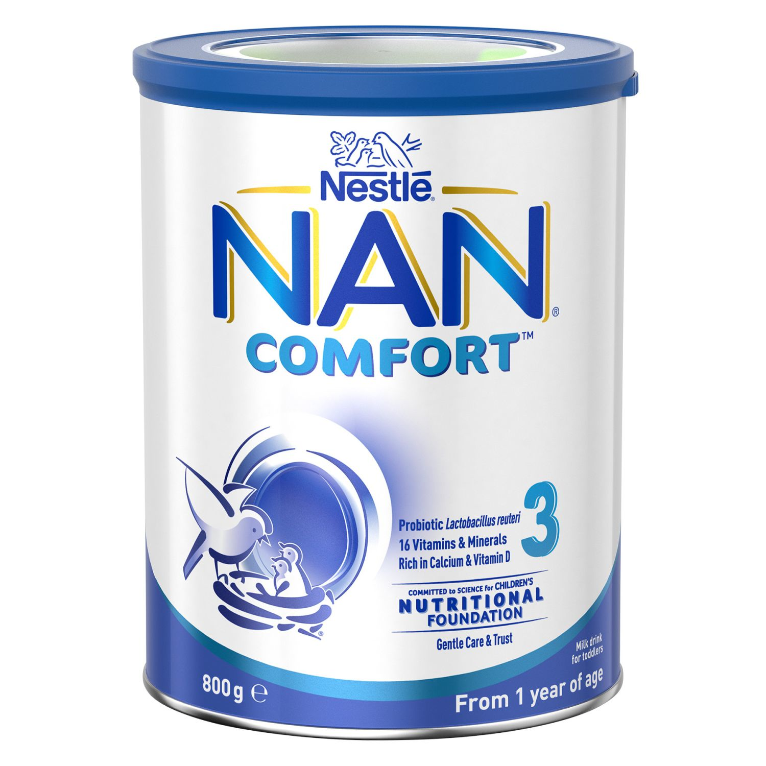Nestlé Nan Comfort 3 Toddler 12+ Months Milk Formula Powder, 800 Gram