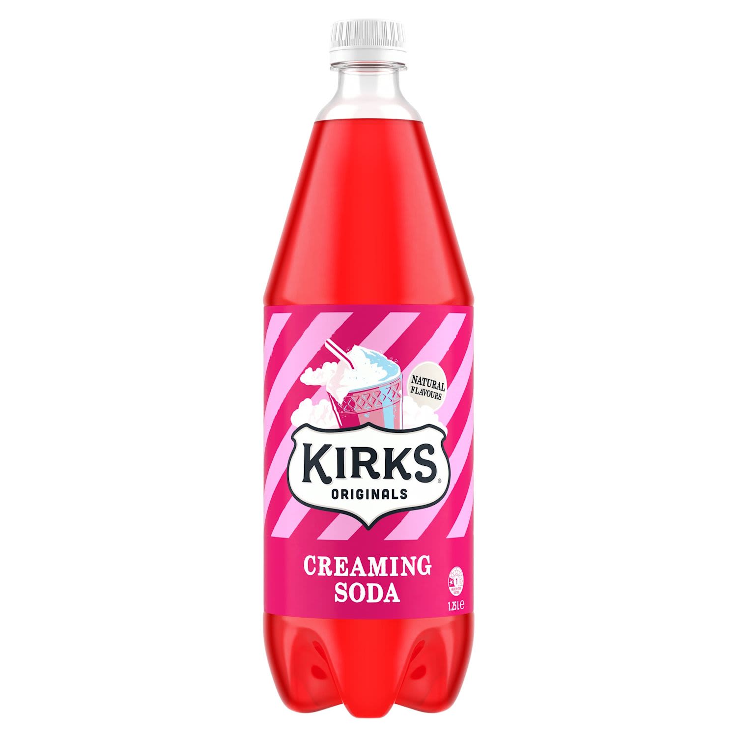 Kirks Creaming Soda Bottle Soft Drink Bottle 