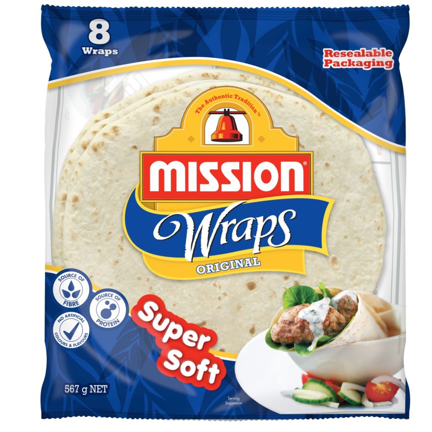 Mission Wraps Original, 8 Each