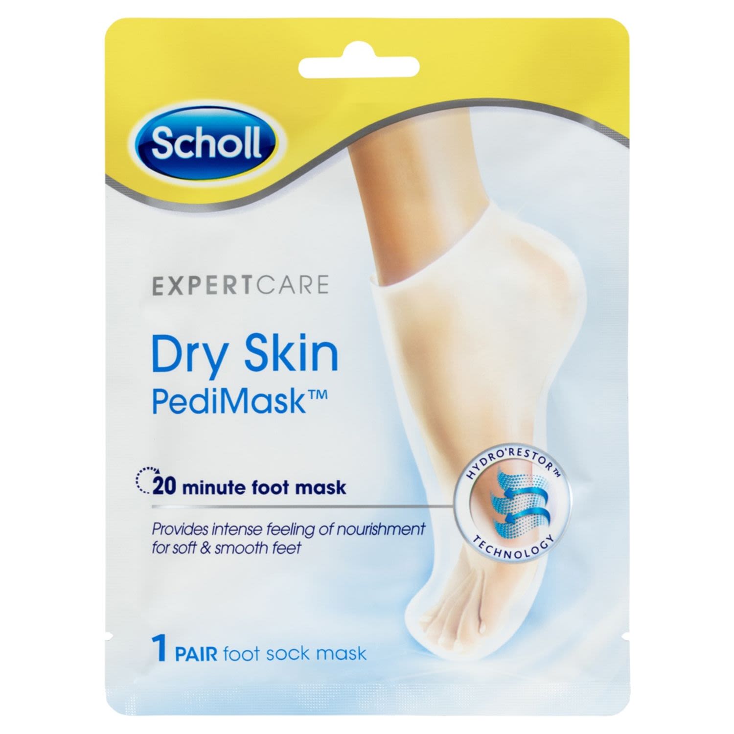 Scholl EXPERTCARE Dry Skin PediMask, 1 Each