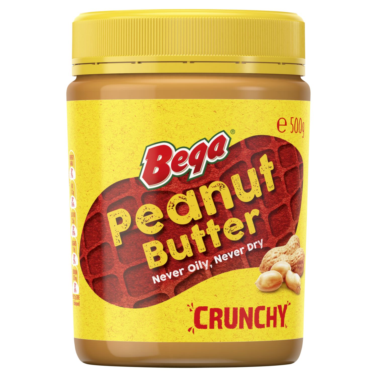 Bega Peanut Butter Crunchy, 500 Gram