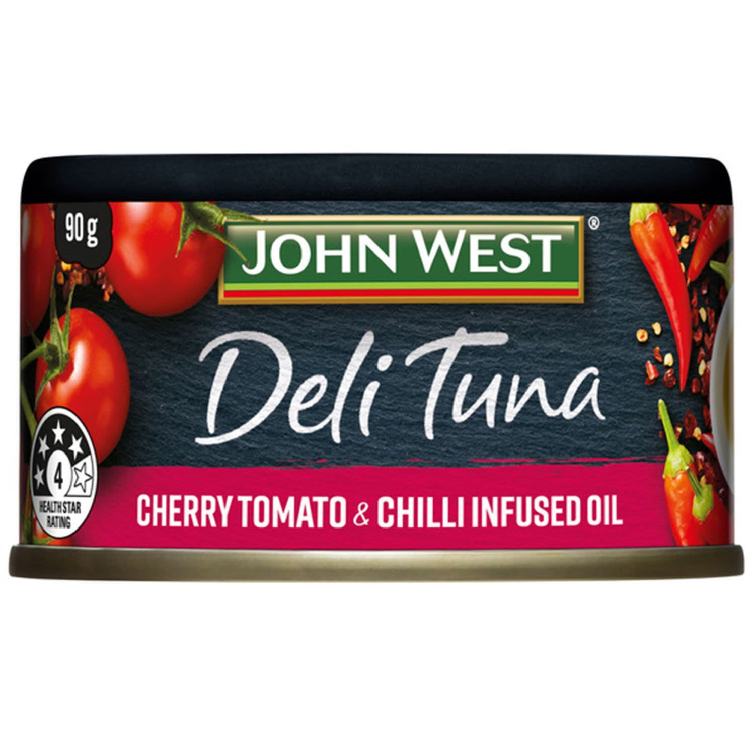 John West Deli Tuna Cherry Tomato & Chilli Infused Oil, 90 Gram