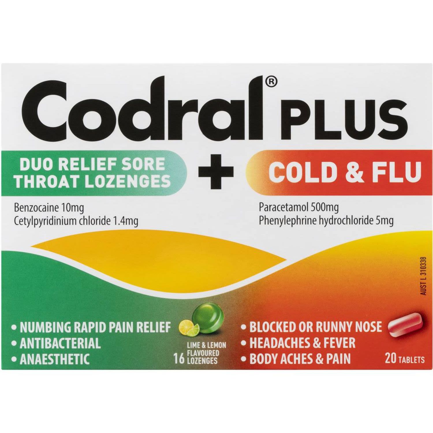 Codral Plus 16 Lozenges & 20 Decongestant Tablets, 36 Each