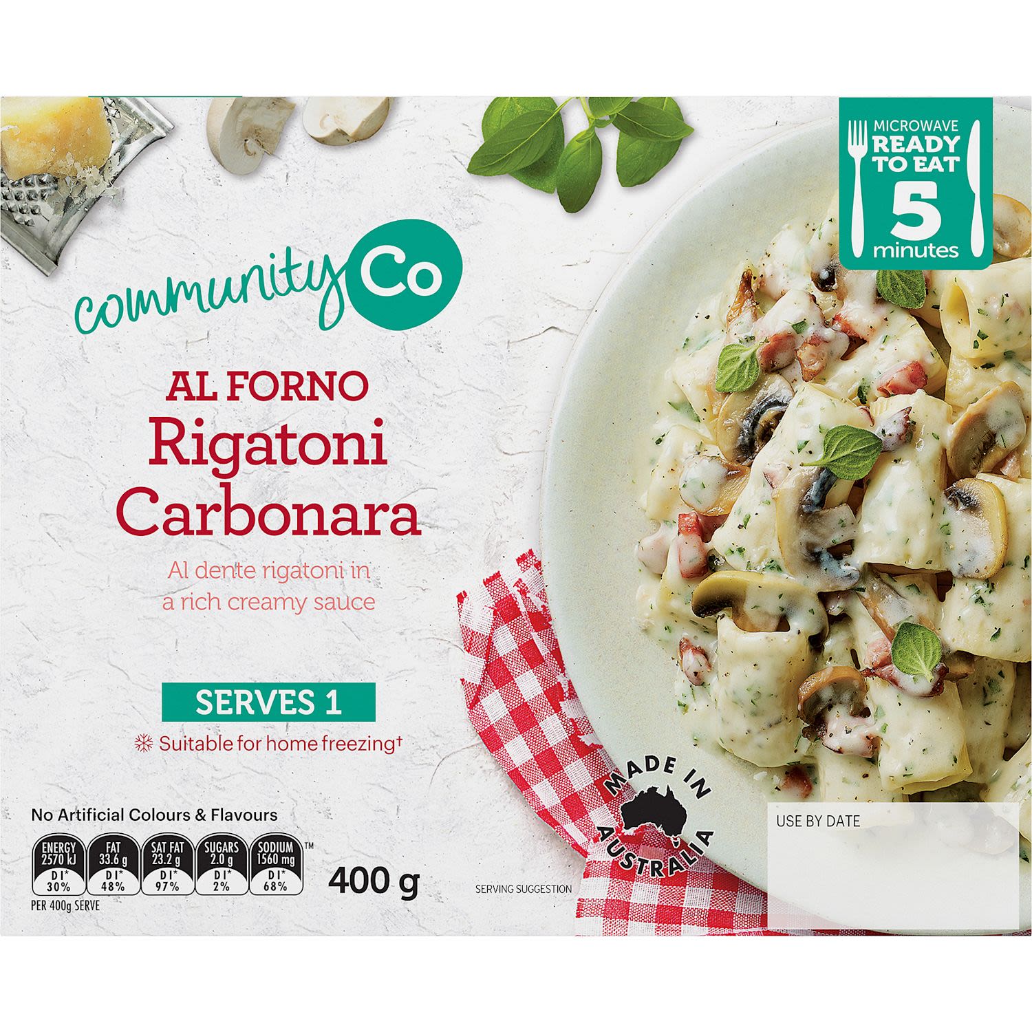 Community Co Carbonara Rigatoni, 400 Gram