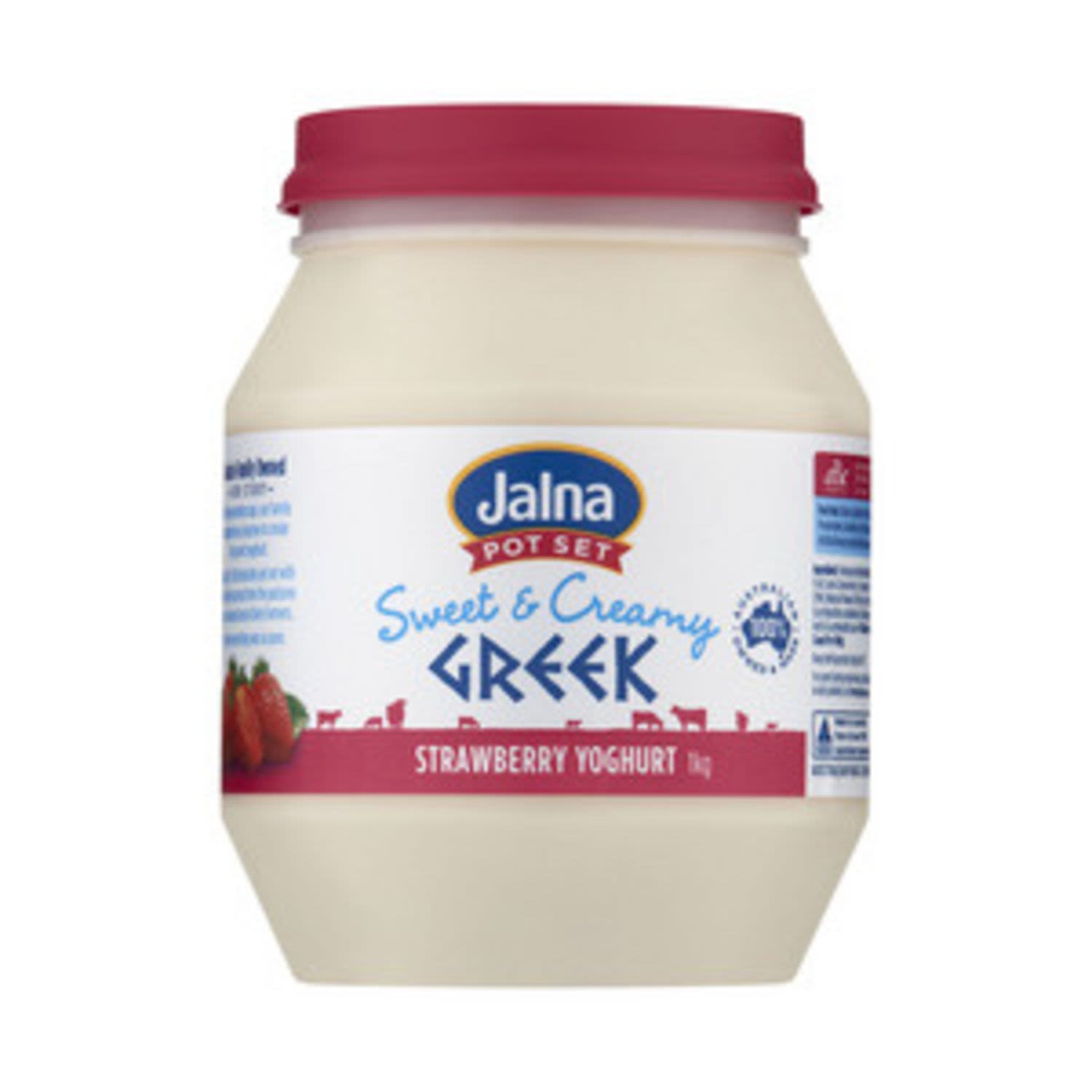 Jalna Pot Set Greek Style Sweet & Creamy Strawberry Yoghurt